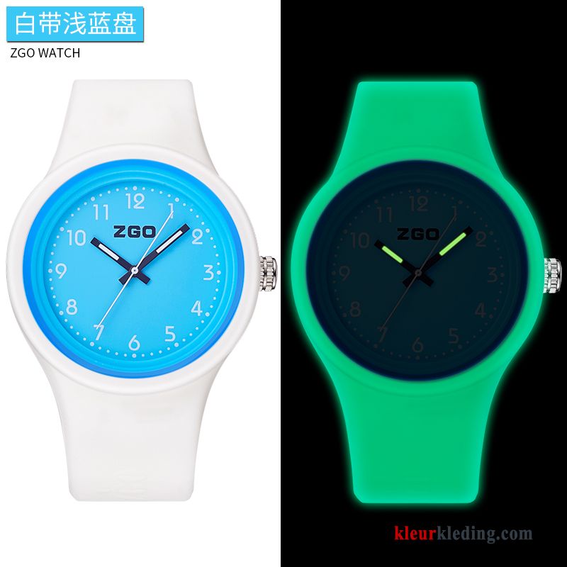 Horloge Trend Kind Student Heren Dames Lichtende Nachtwolken Gemiddelde Fluorescentie