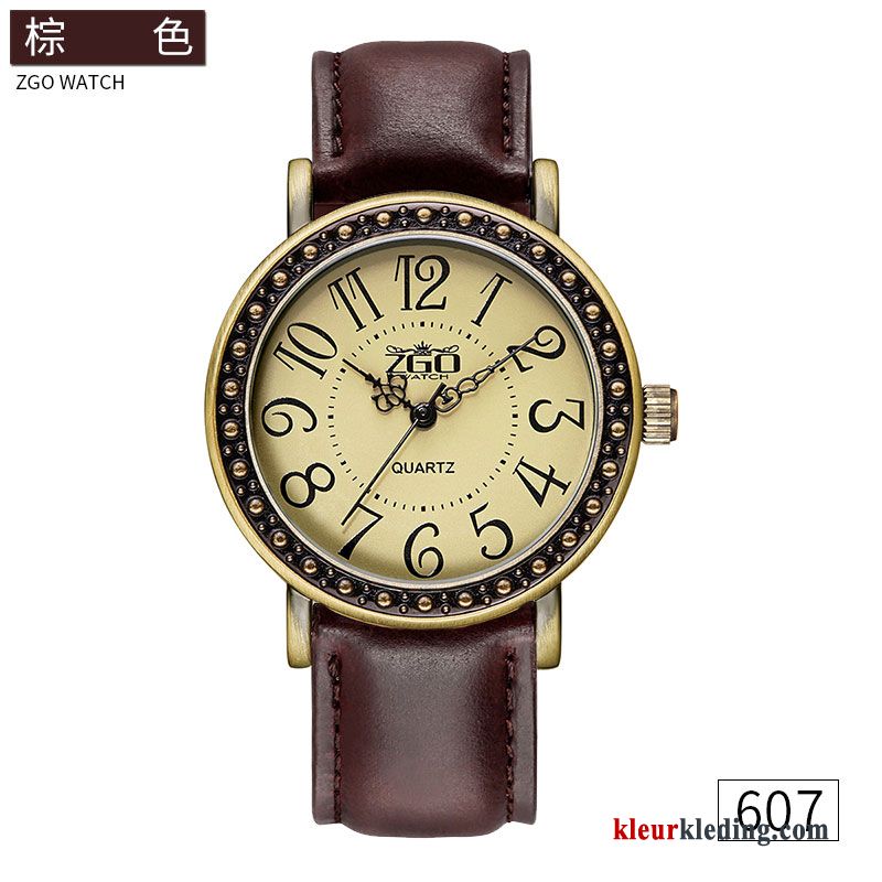 Horloge Vintage Casual Dames Student Waterdicht Trend Kunst Rood