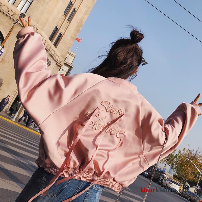 Jack Kort Borduurwerk Herfst Voorjaar Roze Piloot Dames Trend