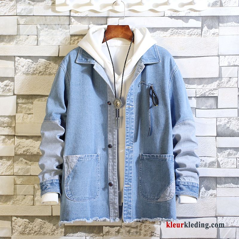 Jack Nieuw Winter Kleding Denim 2018 Casual Trend Jas Dikke Heren