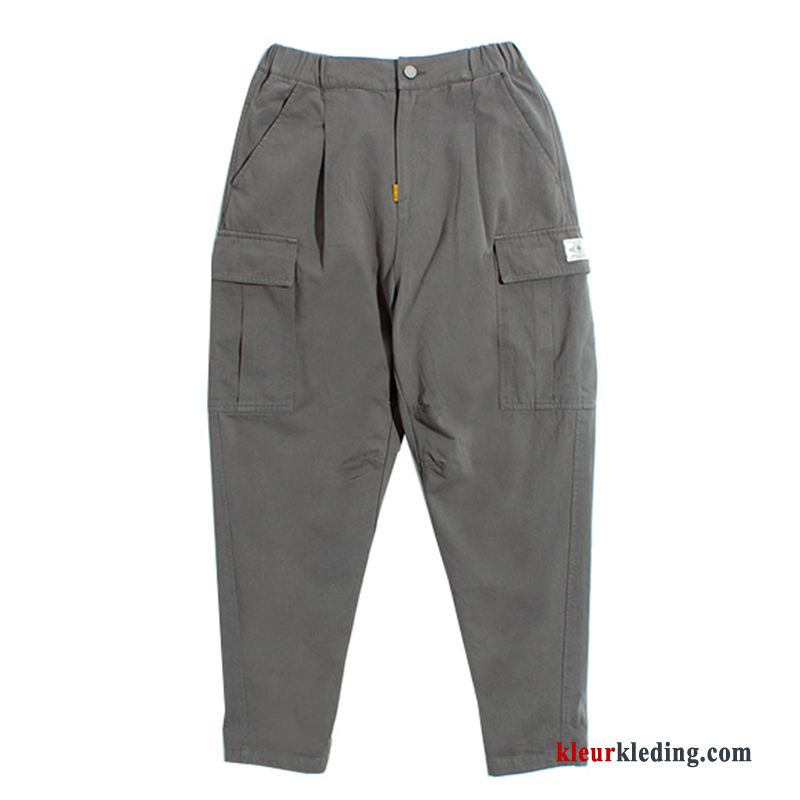 Jeugd Casual Broek Losse Harlan Cargo Broek Heren Lichtblauw Mini