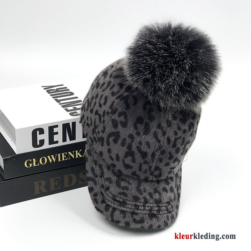 Jeugd Pompom Honkbal Hoed Trend Baby Voorjaar Winter Herfst Dames Licht Bruin