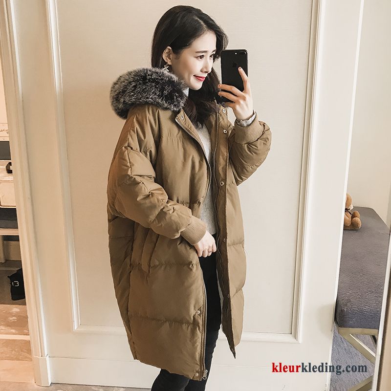 Katoenen Jas Dames Dikke Trend Losse Winter Zwart Lang