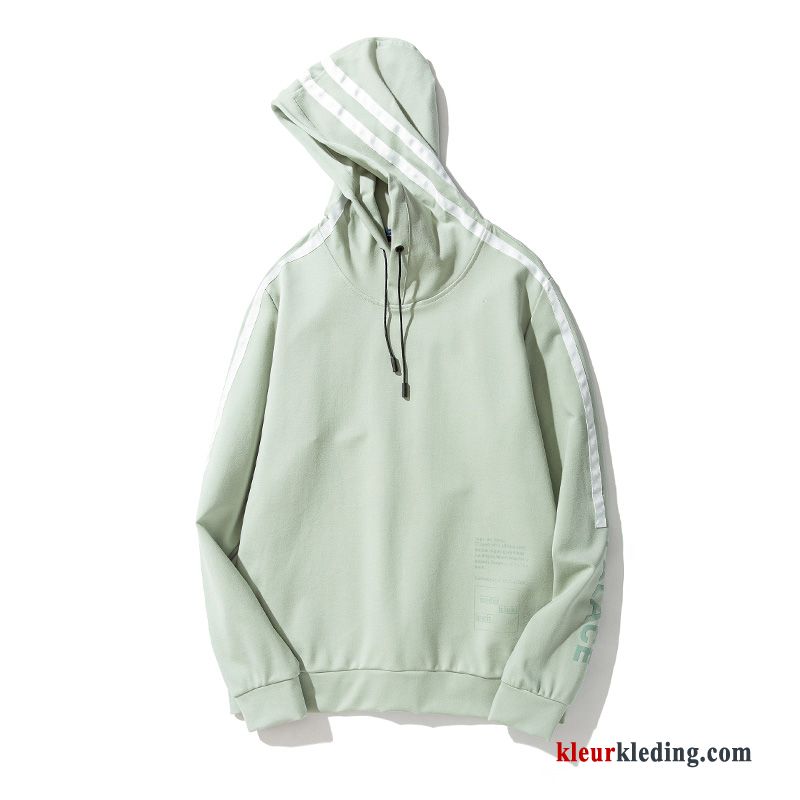 Khaki Heren Slim Fit Herfst Hoodie Sport Student Trend