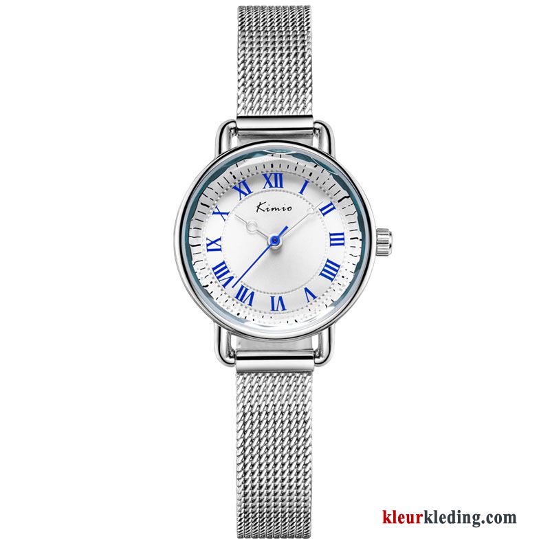 Klassiek Quartz Horloge Nieuw Casual Mode Vintage Student Dames Gouden