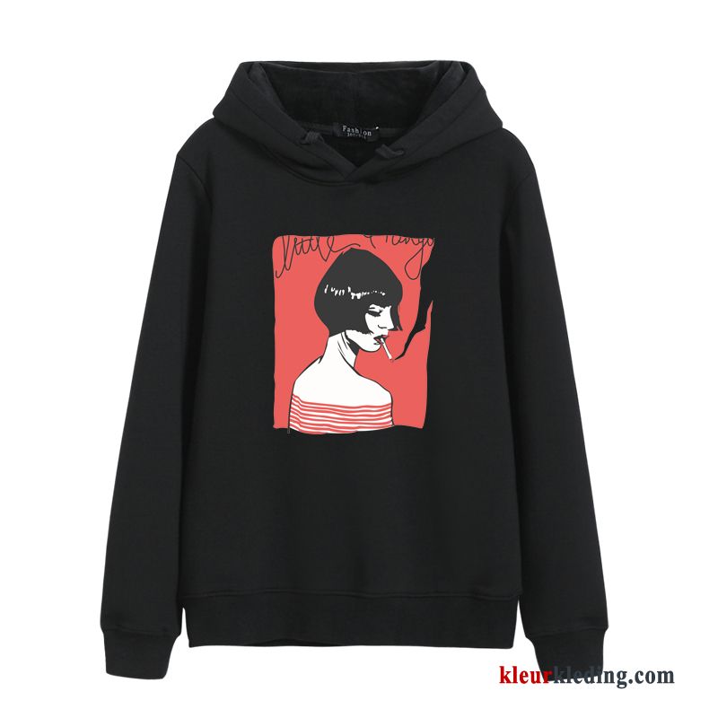 Lange Mouwen Losse Dames Vrouw Plus Kasjmier Hoodie Student Trend