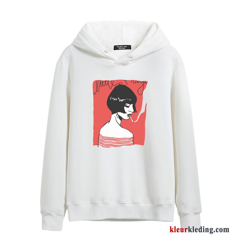 Lange Mouwen Losse Dames Vrouw Plus Kasjmier Hoodie Student Trend