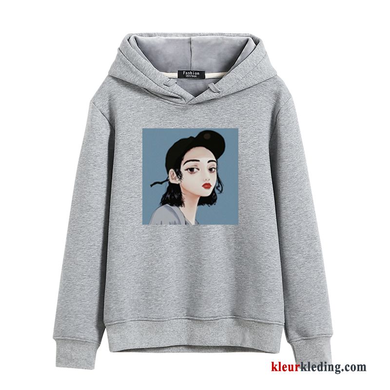 Lange Mouwen Losse Dames Vrouw Plus Kasjmier Hoodie Student Trend