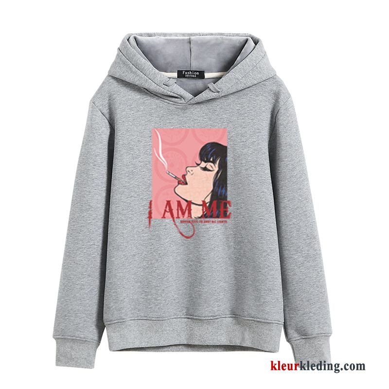 Lange Mouwen Losse Dames Vrouw Plus Kasjmier Hoodie Student Trend