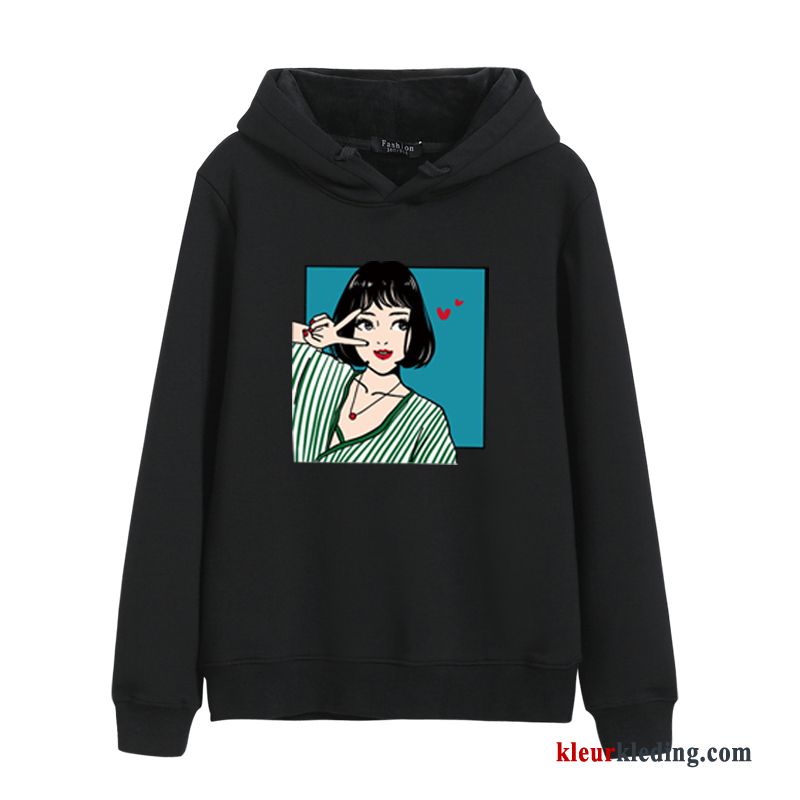 Lange Mouwen Losse Dames Vrouw Plus Kasjmier Hoodie Student Trend