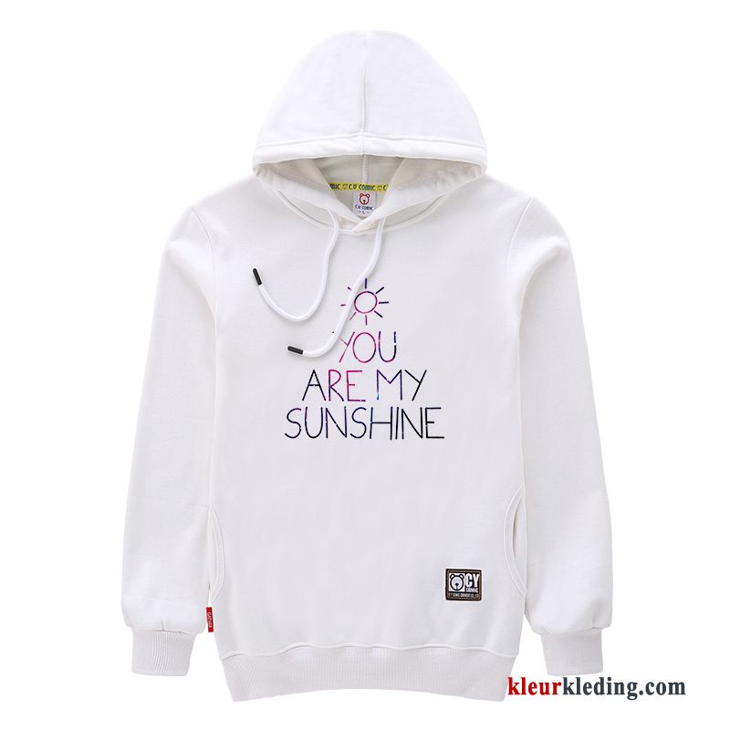 Lange Mouwen Losse Jas Hoodie Pullover Lovers Mannelijk Roze Heren