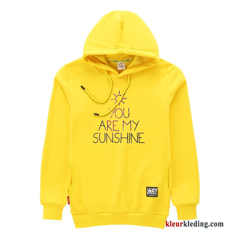 Lange Mouwen Losse Jas Hoodie Pullover Lovers Mannelijk Roze Heren