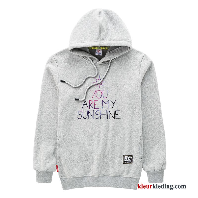 Lange Mouwen Losse Jas Hoodie Pullover Lovers Mannelijk Roze Heren