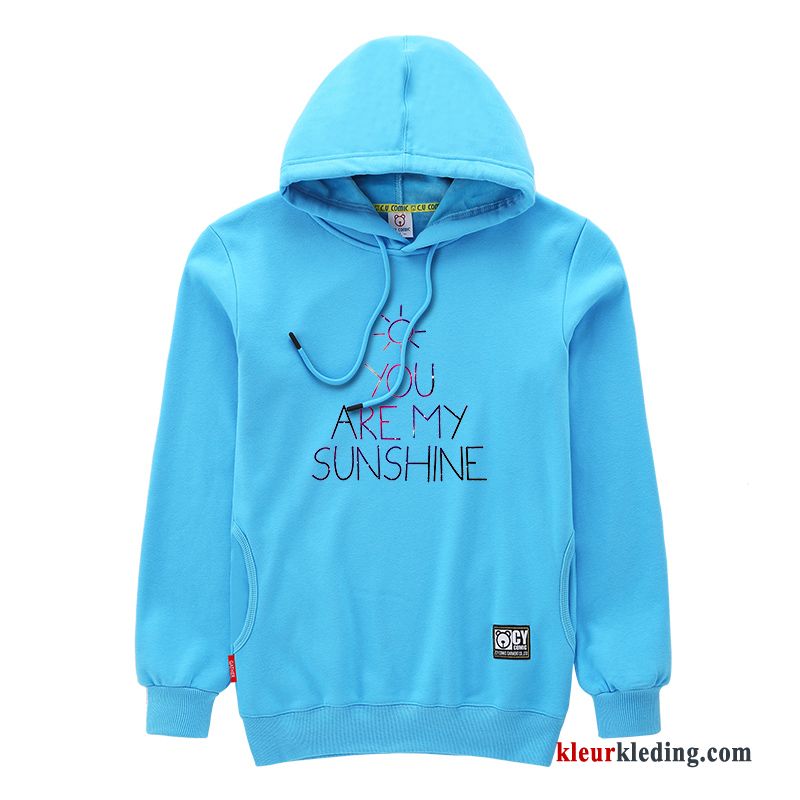 Lange Mouwen Losse Jas Hoodie Pullover Lovers Mannelijk Roze Heren