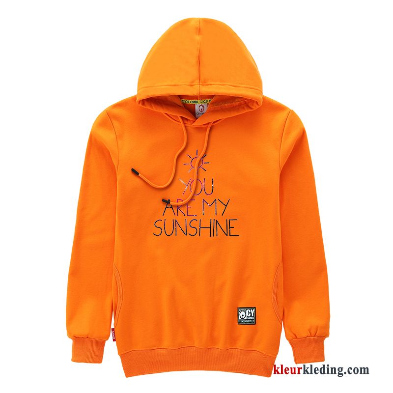 Lange Mouwen Losse Jas Hoodie Pullover Lovers Mannelijk Roze Heren