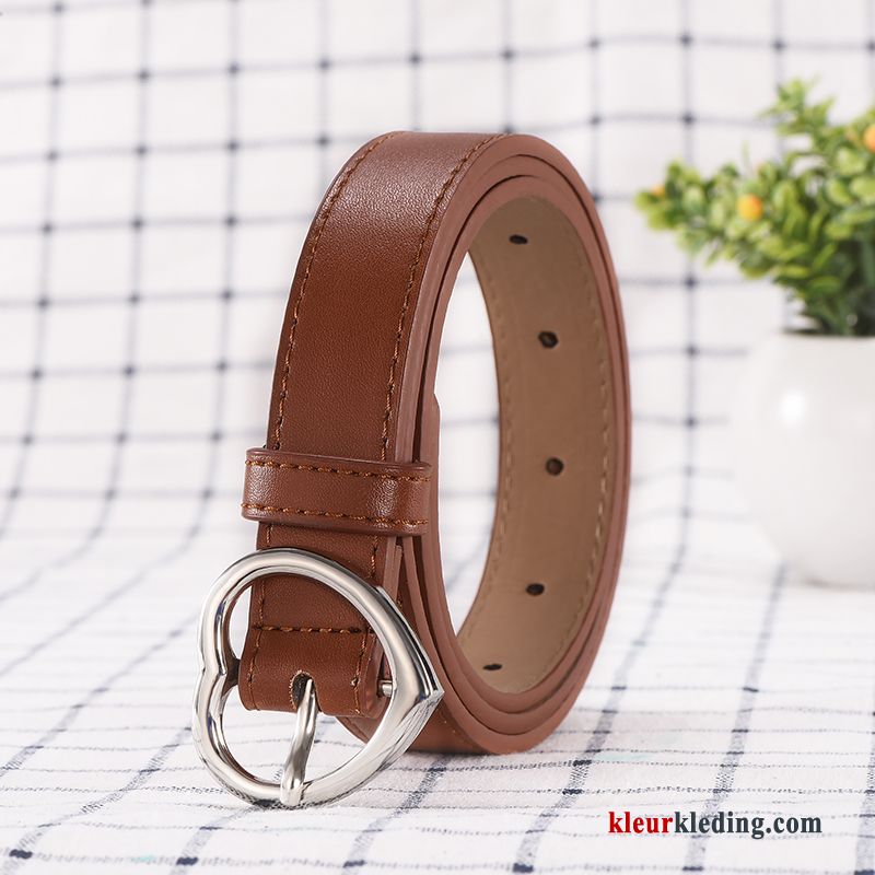 Liefde Eenvoudig Riem Vintage Student Dames Hart Roze