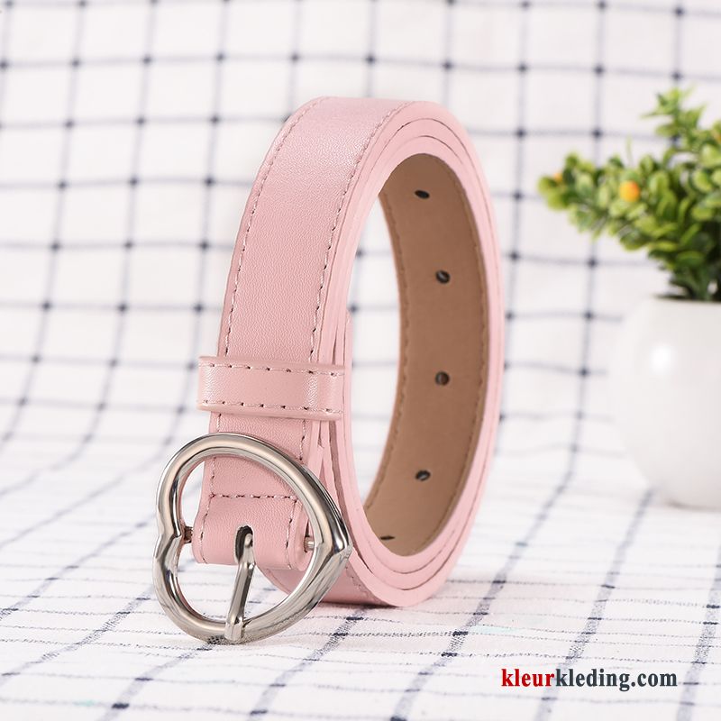 Liefde Eenvoudig Riem Vintage Student Dames Hart Roze