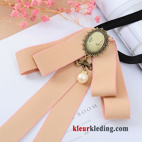 Lint Bloem Kraag Dames Vlinderdas Corsage Broche Werk Doek