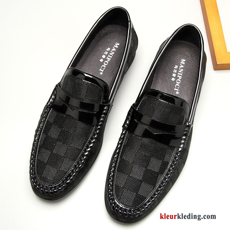 Loafers Mannen Bedrijf Trend Mode Casual Herfst Leren Schoenen Heren Rood