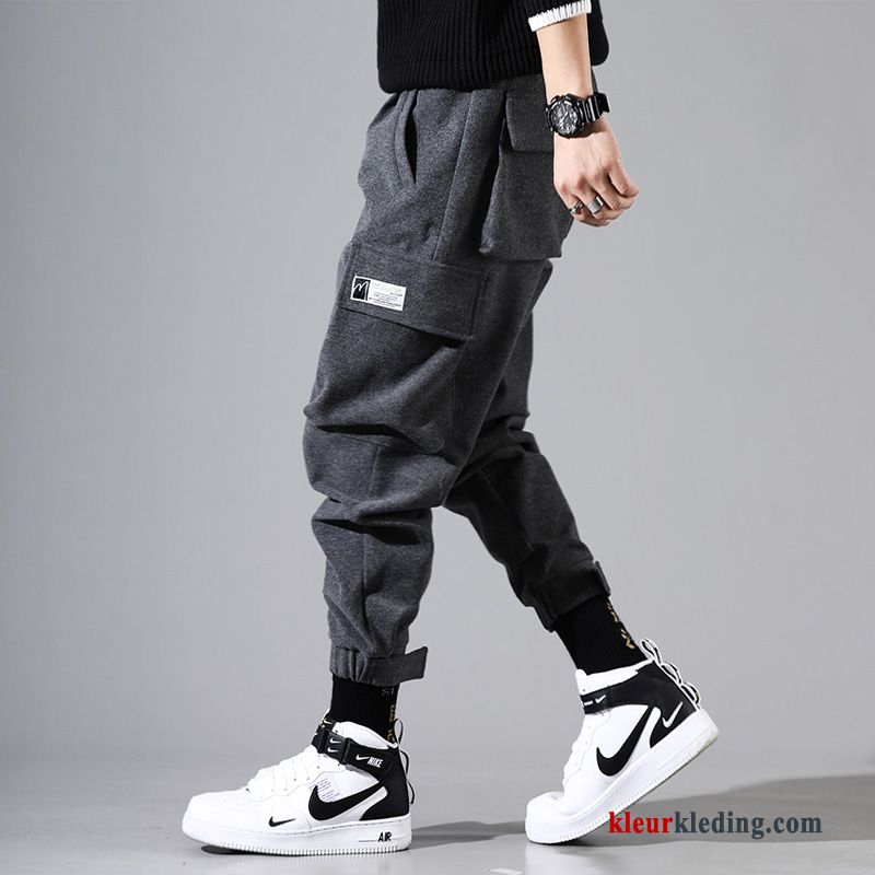 Losse Heren Casual Broek Cargo Broek Strak Trendy Merk Nieuw Hip-hop