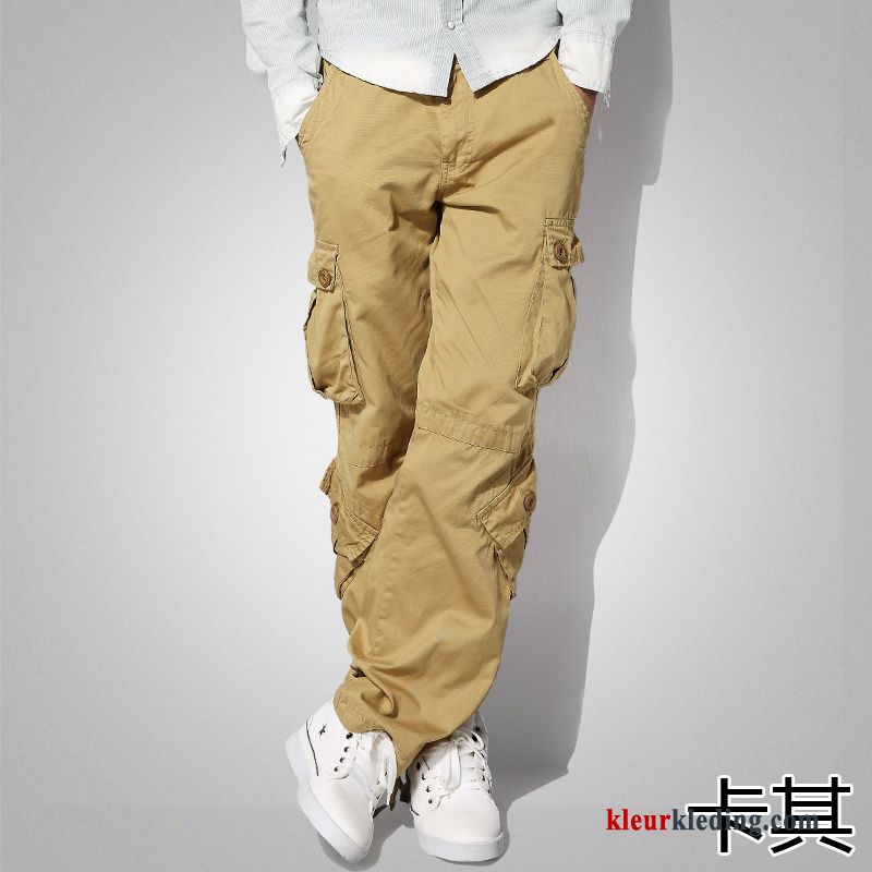 Losse Khaki Heren Sport Meer Zakken Cargo Broek Grote Maten Trend