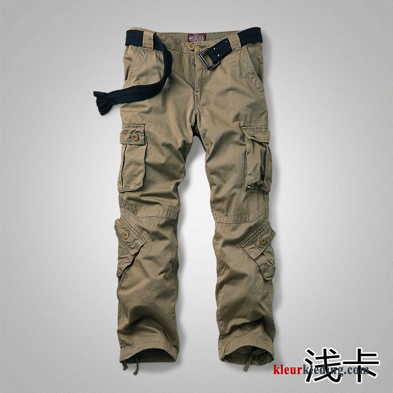 Losse Khaki Heren Sport Meer Zakken Cargo Broek Grote Maten Trend