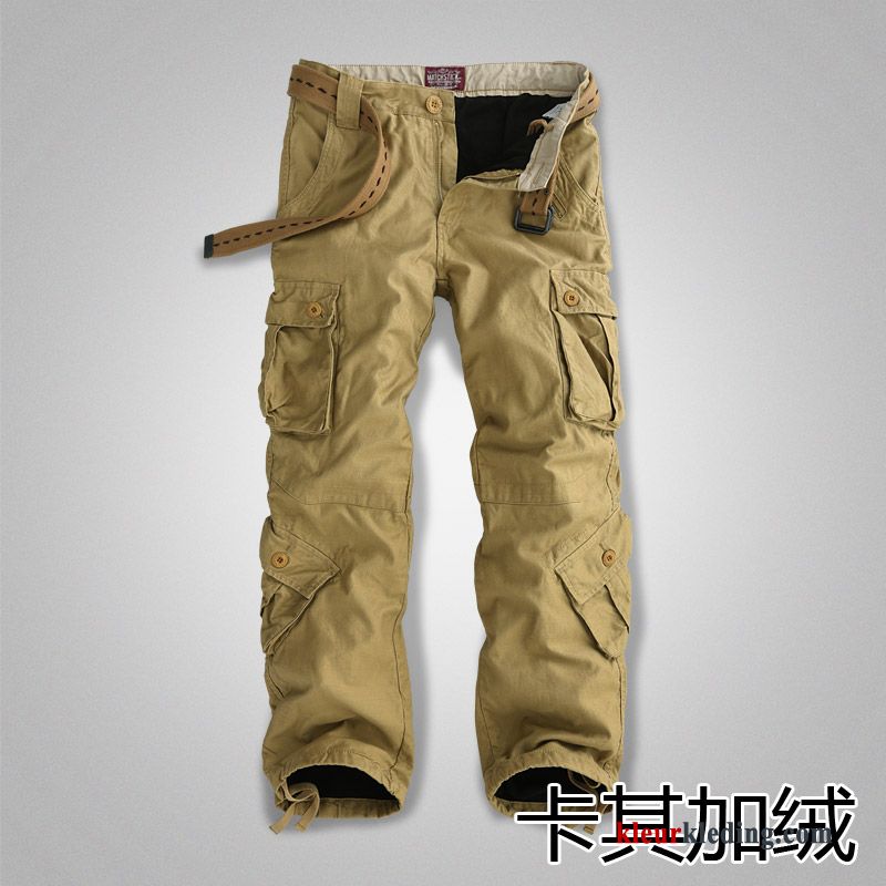 Losse Khaki Heren Sport Meer Zakken Cargo Broek Grote Maten Trend