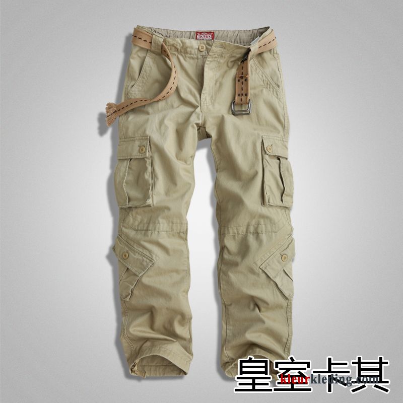 Losse Khaki Heren Sport Meer Zakken Cargo Broek Grote Maten Trend