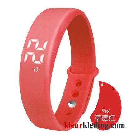 Lovers Dames Kind Heren Horloge Sport Waterdicht Hart Rood