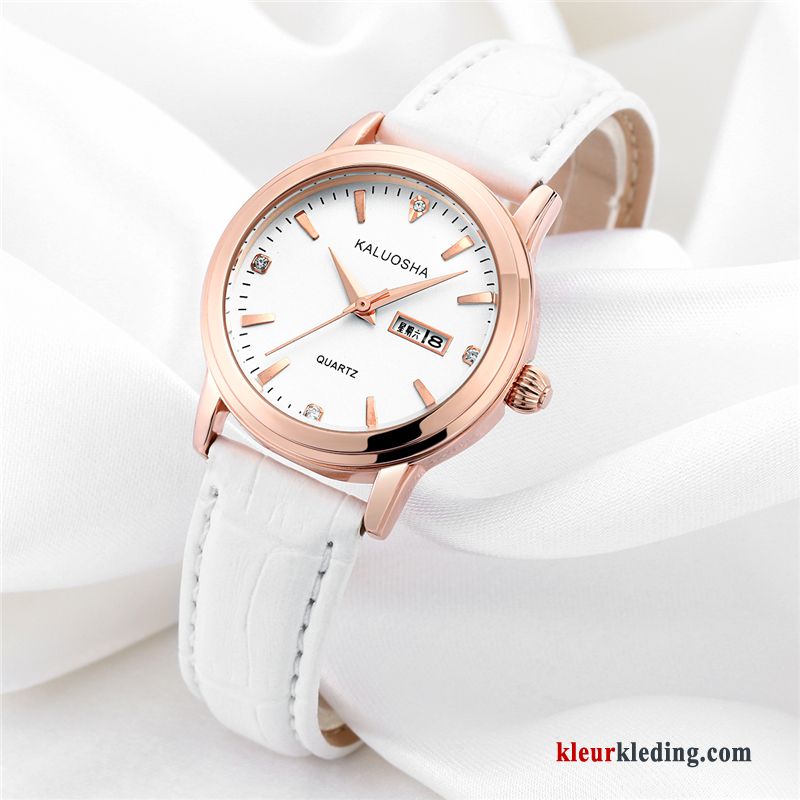 Lovers Horloge Dun Heren Dames Waterdicht Mode Nieuw Rood