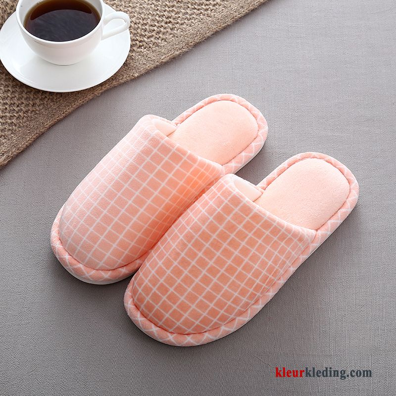 Lovers Slippers Mannen Eenvoudige Antislip Plateauzool Pantoffels Winter Dames