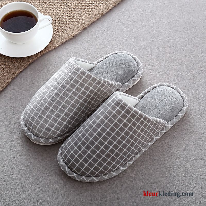 Lovers Slippers Mannen Eenvoudige Antislip Plateauzool Pantoffels Winter Dames