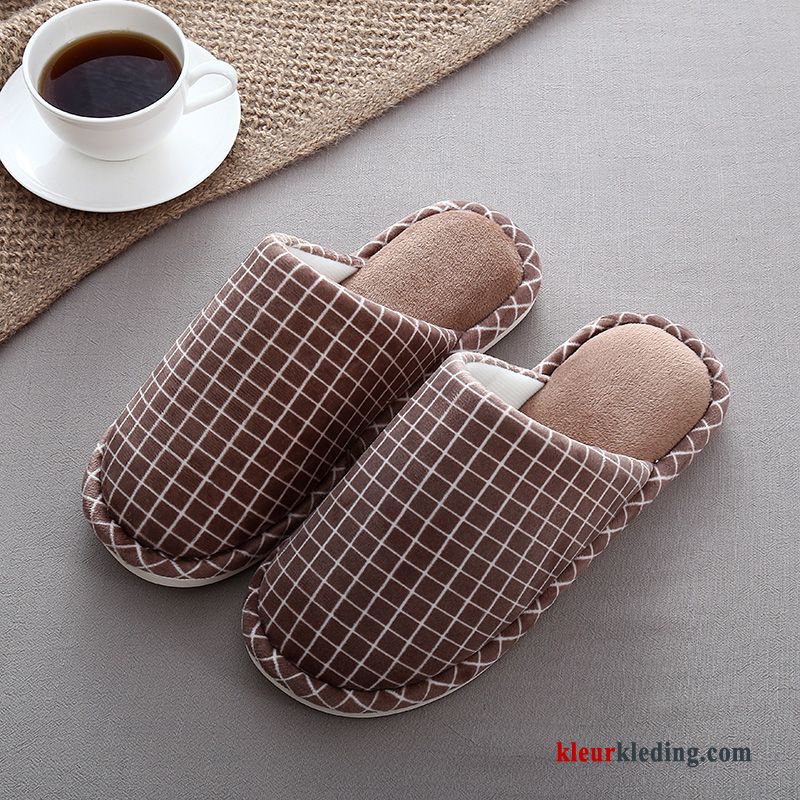 Lovers Slippers Mannen Eenvoudige Antislip Plateauzool Pantoffels Winter Dames