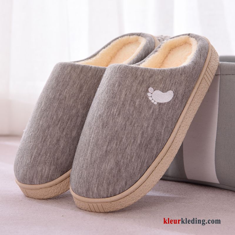 Lovers Zachte Zolen Antislip Kleur Pantoffels Mannen Warm Schoenen Dames