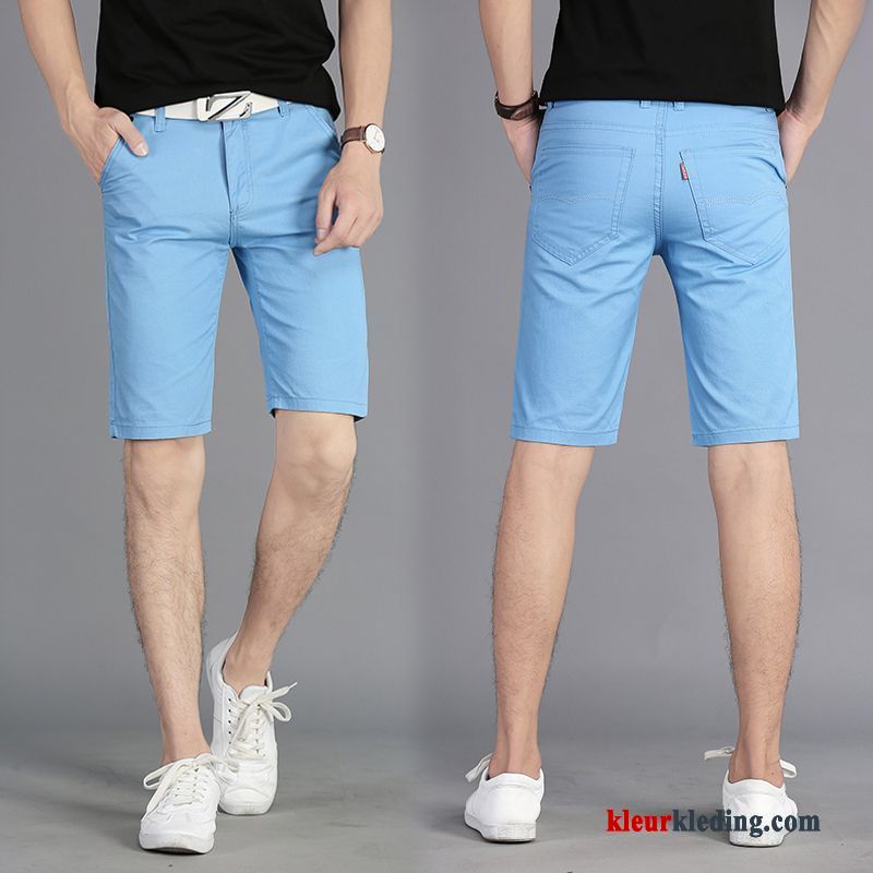 Mannelijk Heren Korte Broek Blauw Zomer Trend Losse Grote Maten