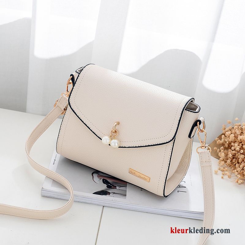 Messenger Tas Trend Mini 2018 Alle Wedstrijden Eenvoudig Mode Schoudertas Dames Wit Beige