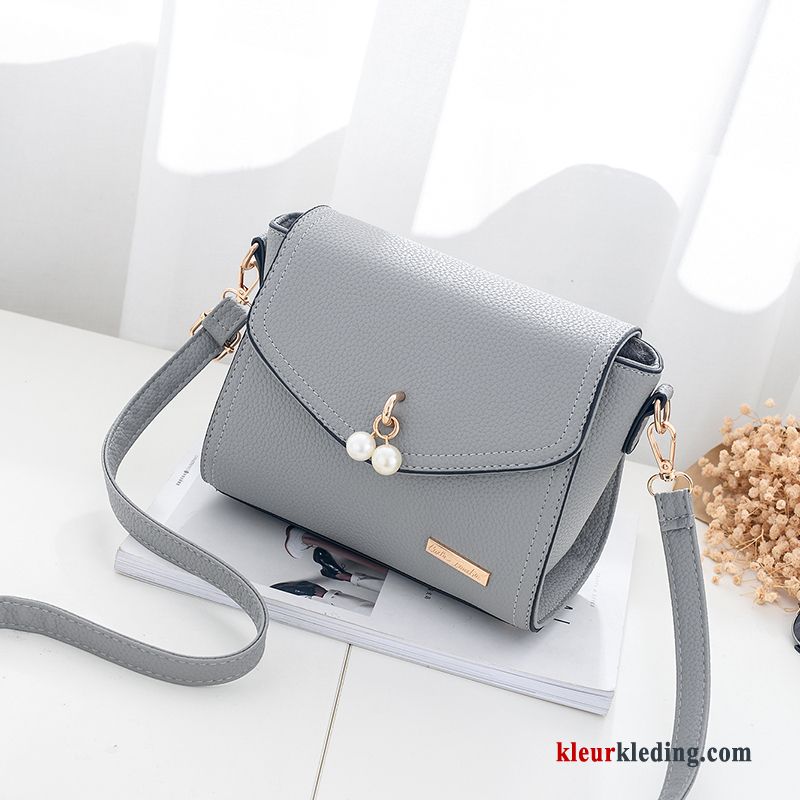 Messenger Tas Trend Mini 2018 Alle Wedstrijden Eenvoudig Mode Schoudertas Dames Wit Beige