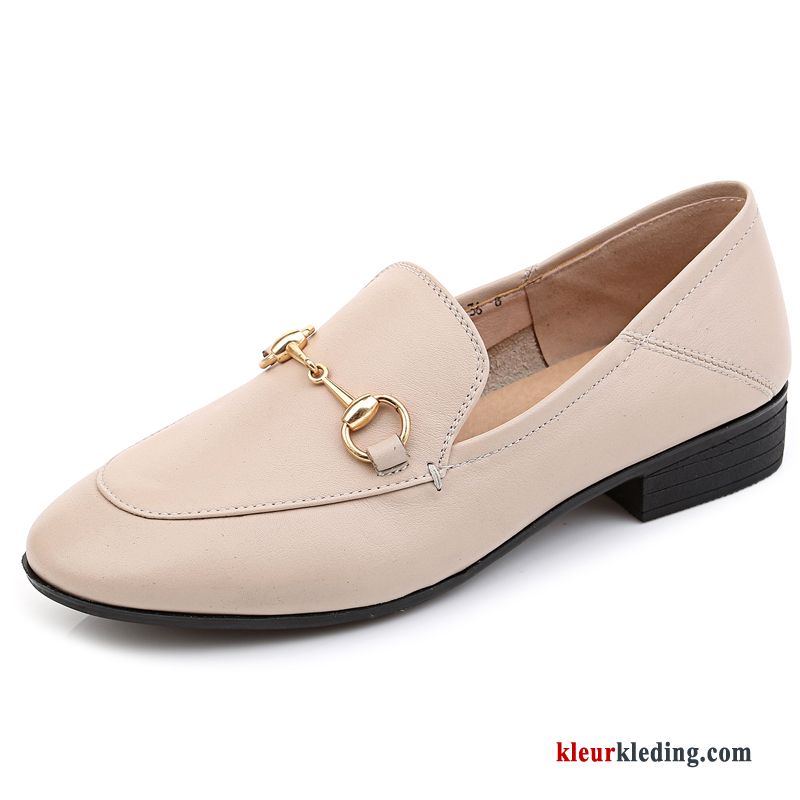 Mocassins Alle Wedstrijden Schoenen Pumps Plat Zachte Zolen Vrouwen Grote Maten Licht Dames Beige