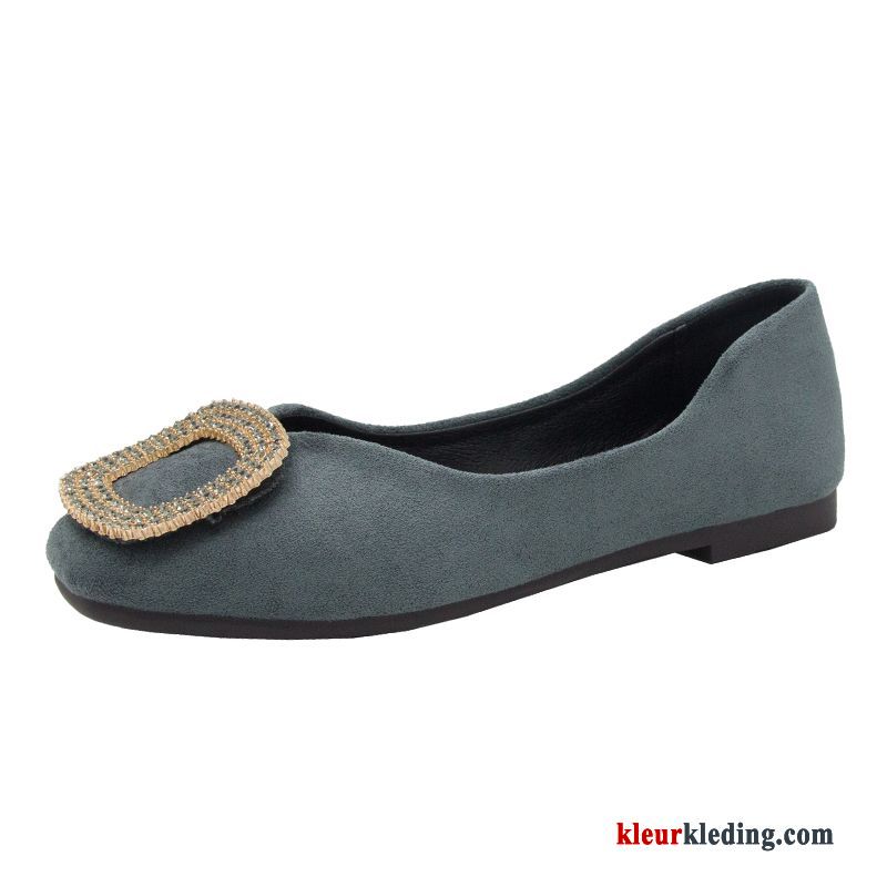 Mocassins Comfortabele Werk Zachte Zolen Pumps Bootschoenen Voorjaar Slip On Vrouwen Dames Blauw