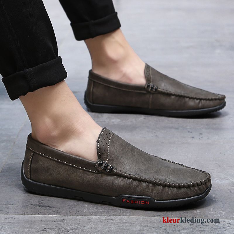 Mocassins Driver Bootschoenen Mocassin Zomer Leren Schoenen Mannen Trend Casual Heren Zwart