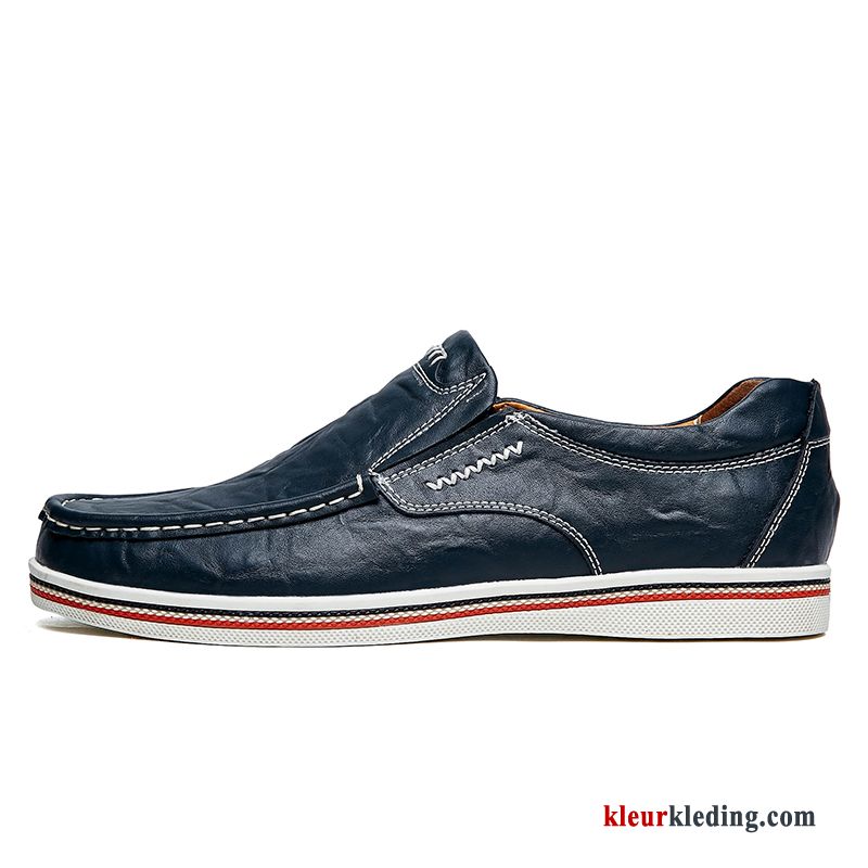 Mocassins Loafers Warm Casual Leren Schoenen Katoen Jeugd Pumps Grote Maten Heren Geel Bruine