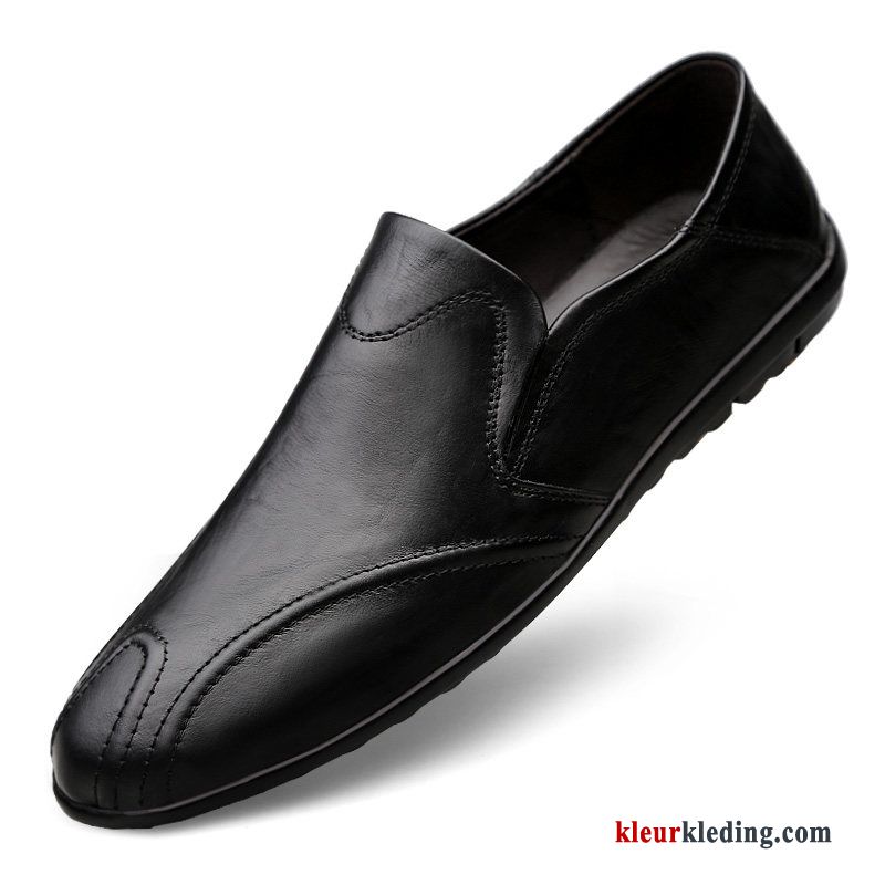 Mocassins Mannen Slip On Leren Schoenen Pluche Bootschoenen Casual Winter Mocassin Heren Rood