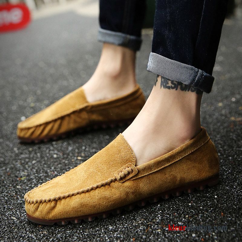 Mocassins Mannen Trend Brits 2018 Leren Schoenen Slip On Bootschoenen Voorjaar Heren Grijs