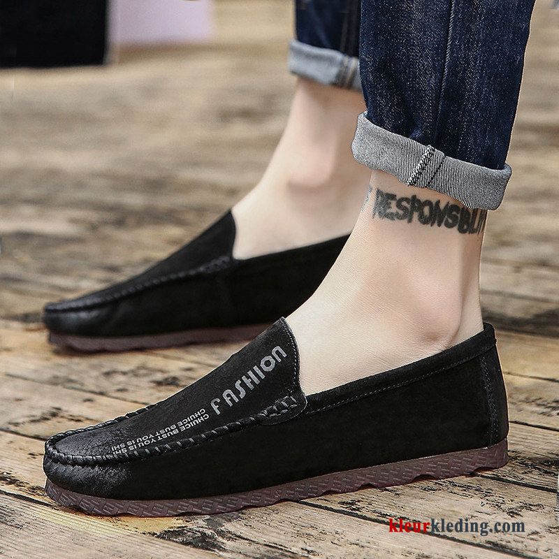 Mocassins Mannen Trend Brits 2018 Leren Schoenen Slip On Bootschoenen Voorjaar Heren Grijs