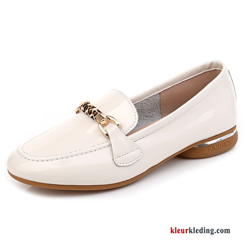 Mocassins Pumps Bootschoenen Grote Maten Plat Vrouwen Echt Leer Herfst Loafers Dames Zwart