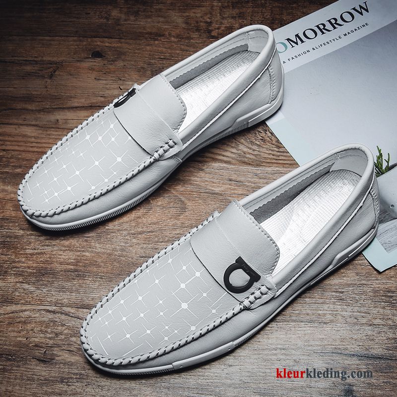 Mocassins Schoenen Casual Alle Wedstrijden Driver Loafers Mannen Slip On Trend Heren Wit Beige