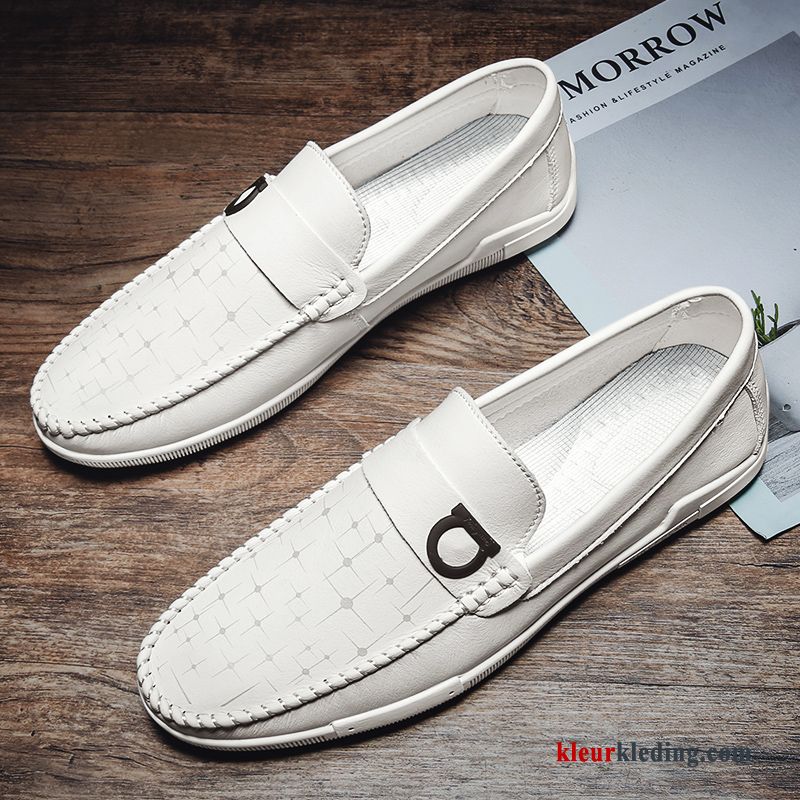 Mocassins Schoenen Casual Alle Wedstrijden Driver Loafers Mannen Slip On Trend Heren Wit Beige