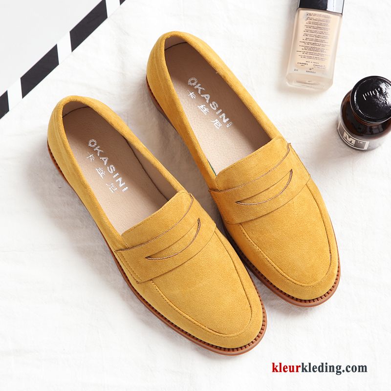 Mocassins Slip On Vrouwen Loafers Bootschoenen Vier Seizoenen Pumps Brits Herfst Dames Roze