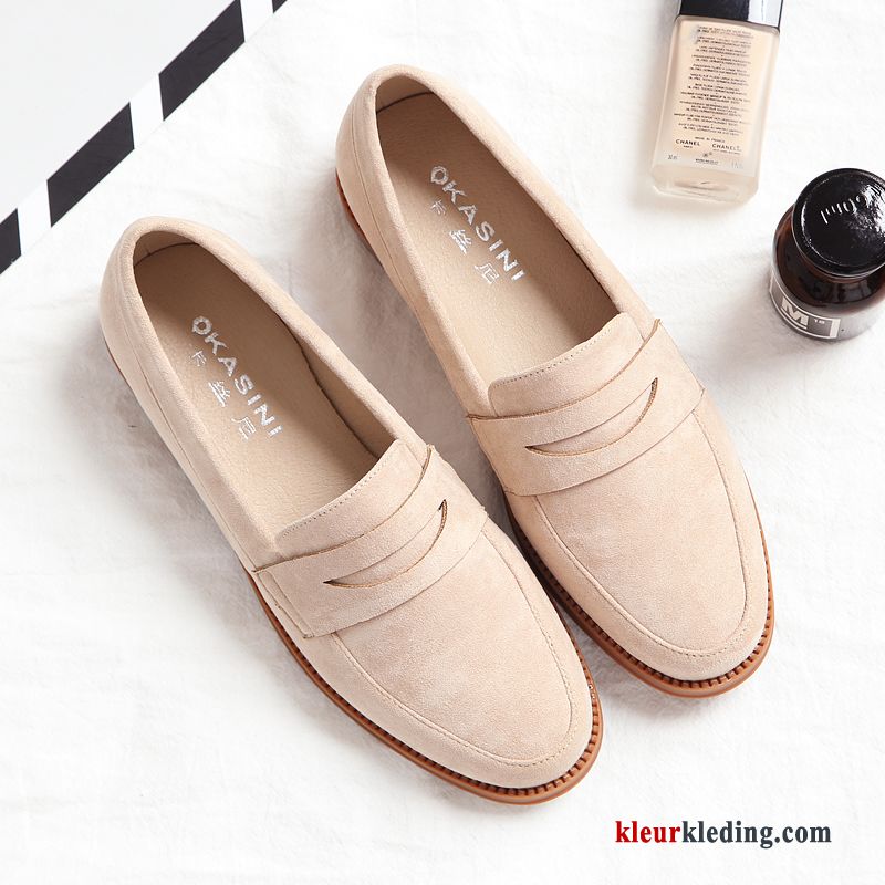 Mocassins Slip On Vrouwen Loafers Bootschoenen Vier Seizoenen Pumps Brits Herfst Dames Roze