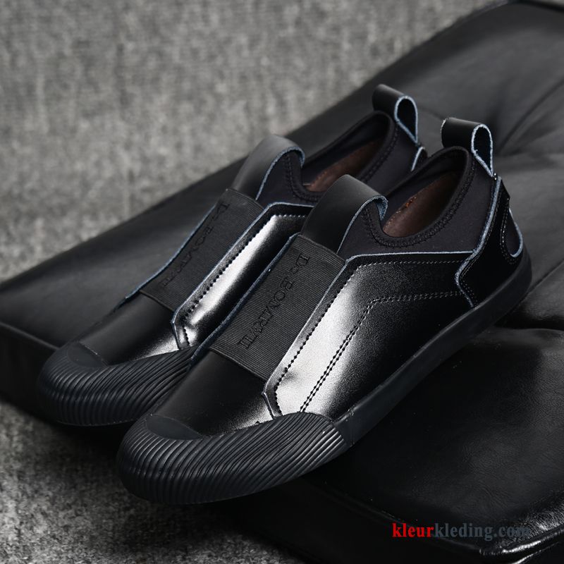 Mocassins Trend Skateboard Schoenen Slip On Zomer Herfst Loafers 2018 Leren Schoenen Heren Grijs Zilver